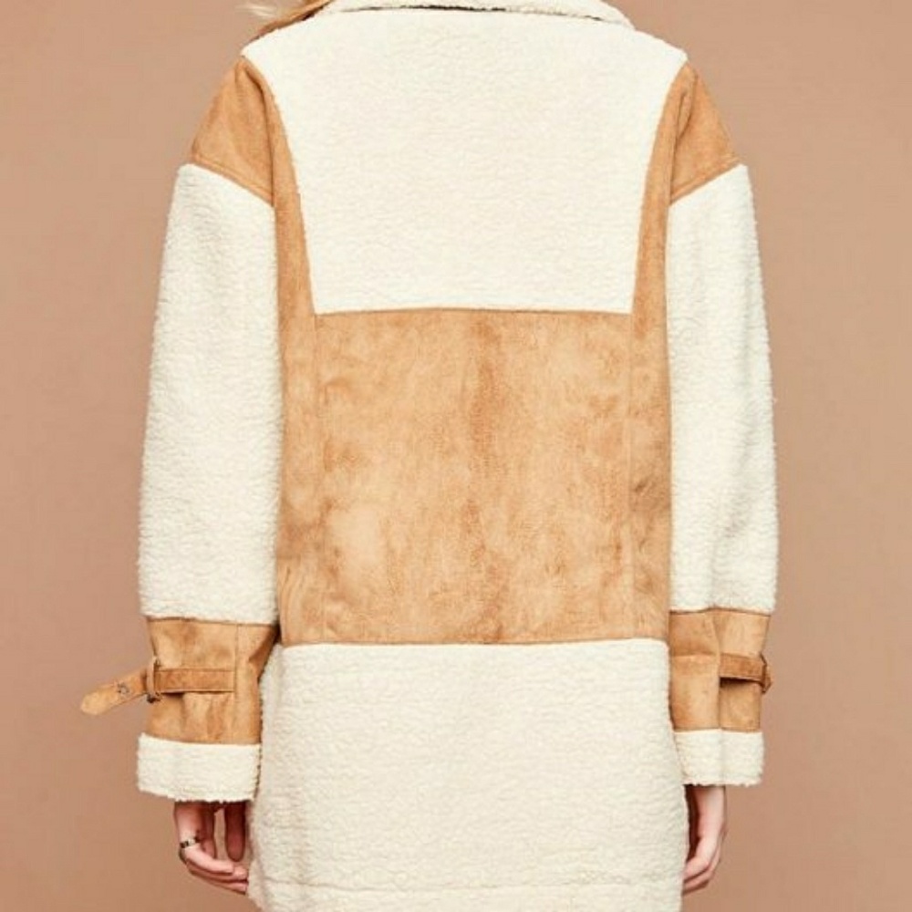 HAYDEN CAMEL SHERPA JACKET - Picture 3 of 5